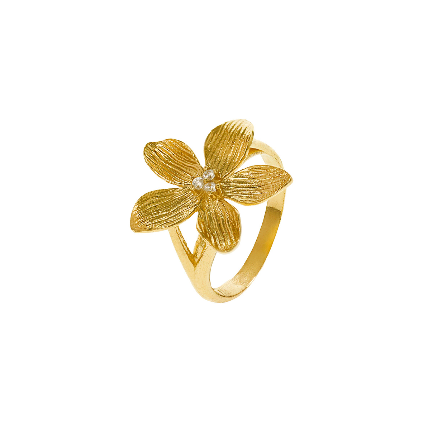 ANEL EUGÉNIO CAMPOS 'LILY' PRATA 925 DOURADO T.14 '110.B404.D.1.14'