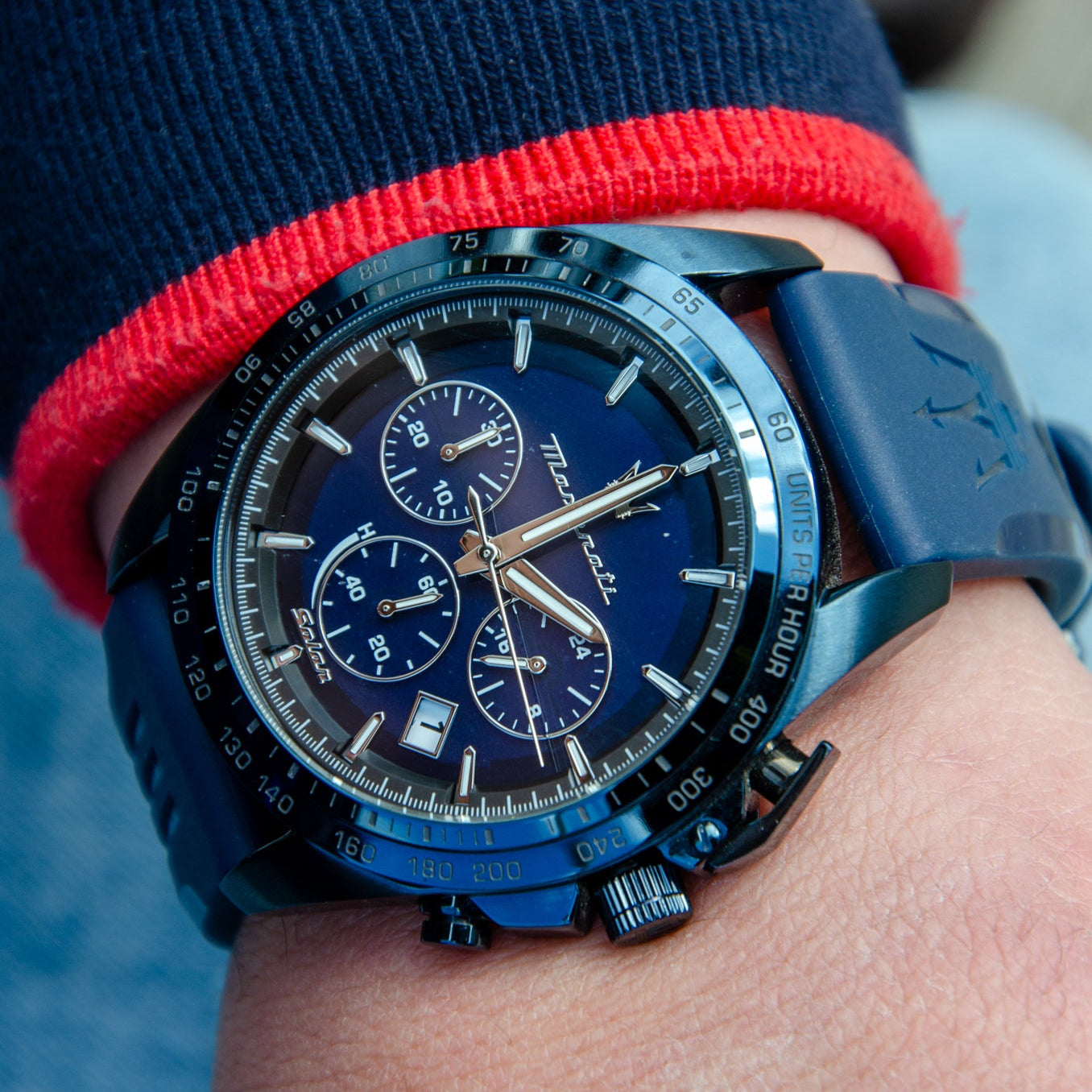 RELÓGIO MASERATI SOLAR BLUE AZUL 'R8871649001'