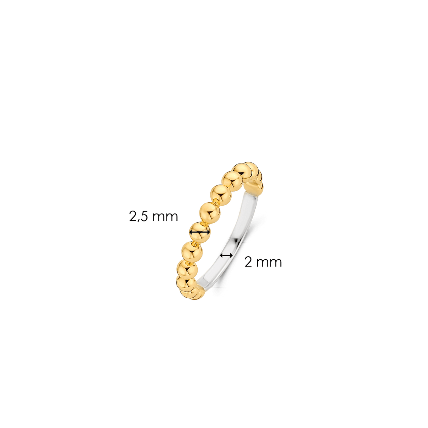 ANEL TI SENTO PRATA 925 DOURADO T.16 '12181SY/56'