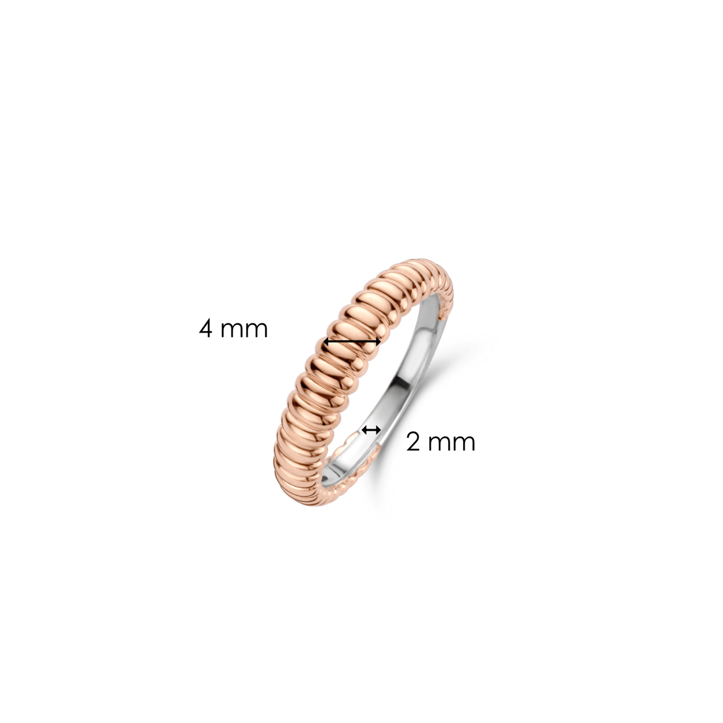 ANEL TI SENTO PRATA 925 ROSE GOLD T.16 '12218SR/56'