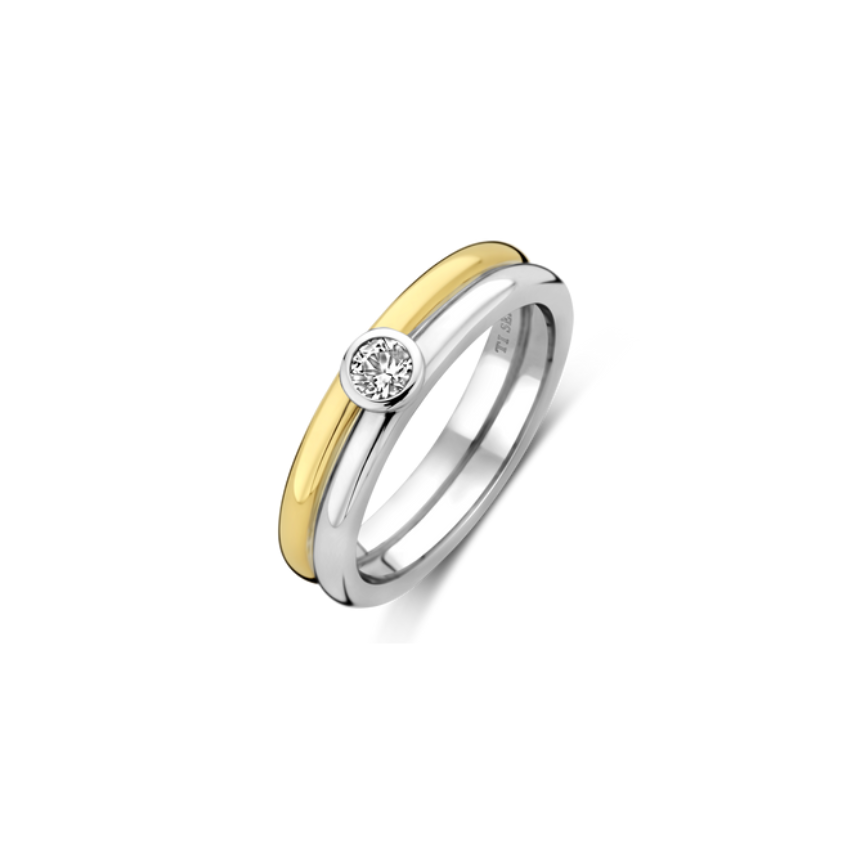 ANEL TI SENTO PRATA 925 BICOLOR T.14 '12345ZY/54'