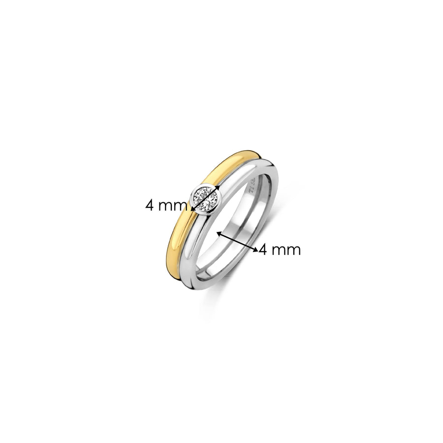 ANEL TI SENTO PRATA 925 BICOLOR T.14 '12345ZY/54'