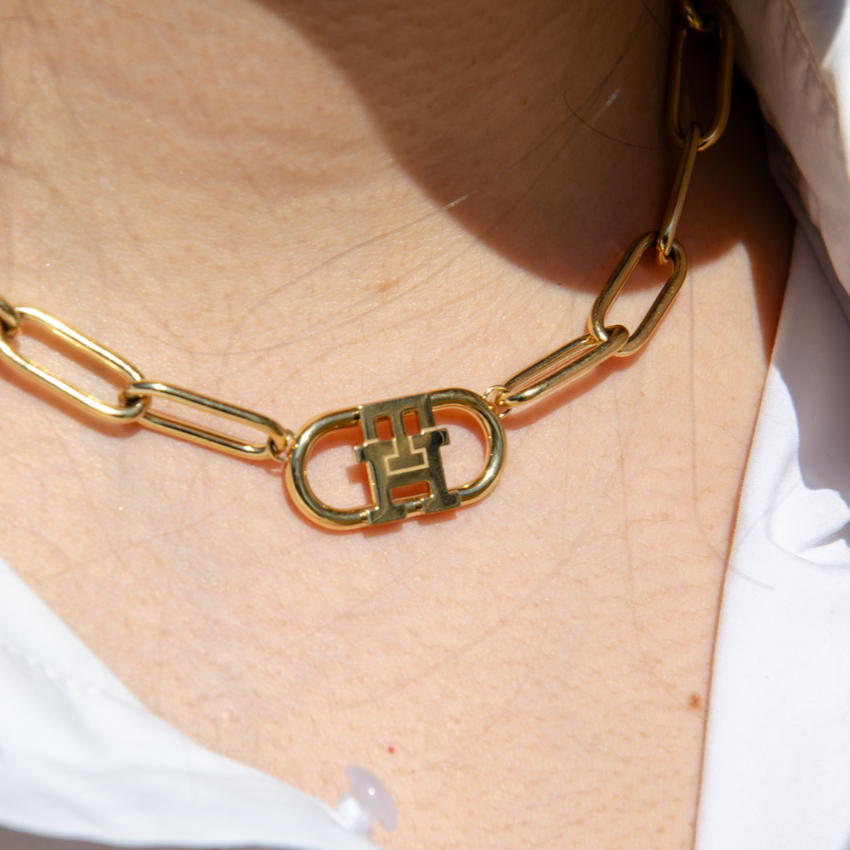 FIO TOMMY HILFIGER MONOGRAM AÇO DOURADO '2780721'