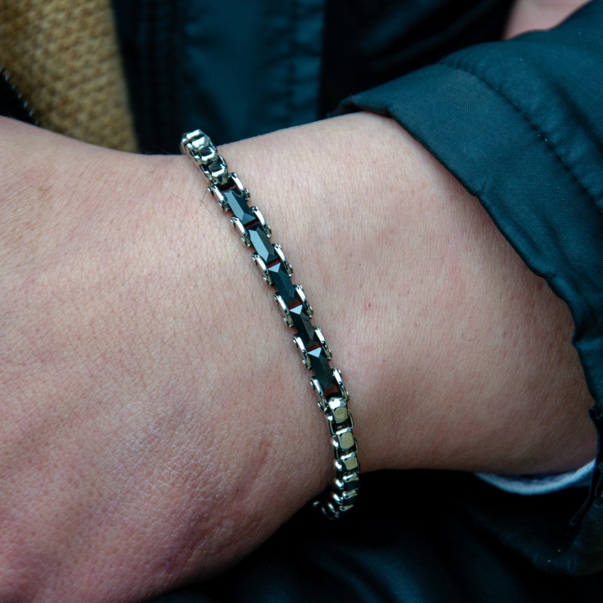 PULSEIRA 2JEWELS 'BLOCKCHAIN' AÇO PRATEADO '232597'
