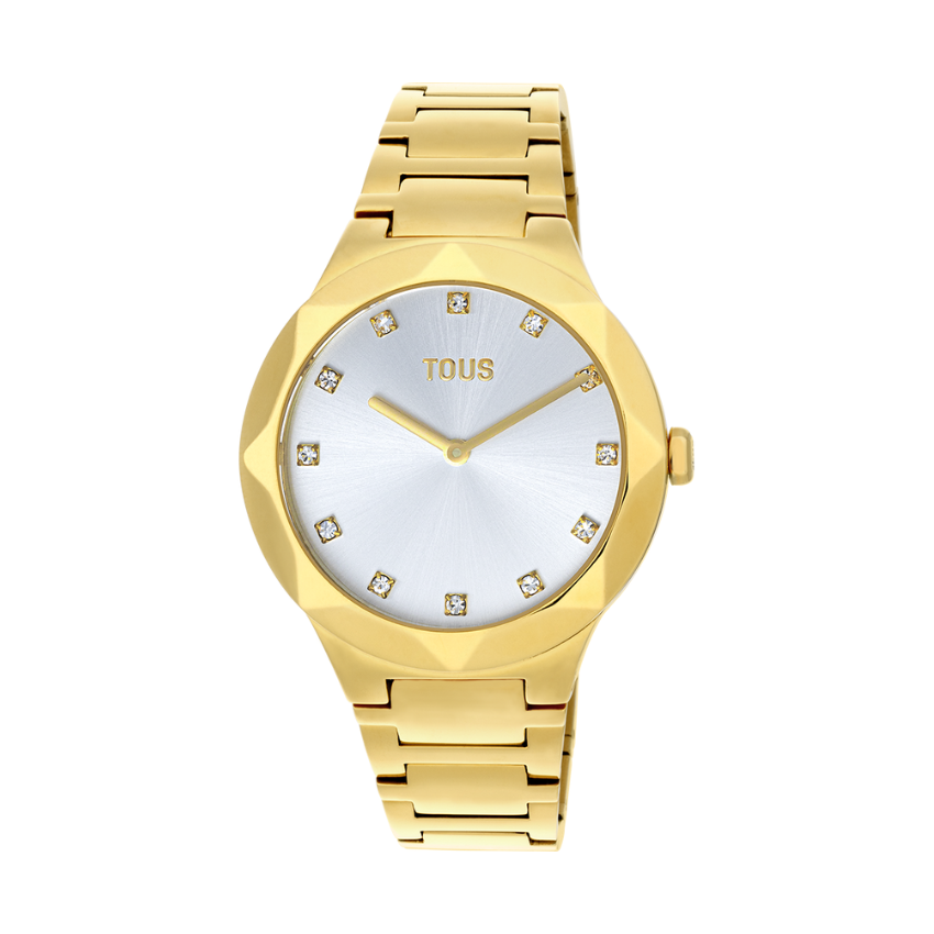 RELÓGIO TOUS 'KARAT ROUND' DOURADO '200351053'