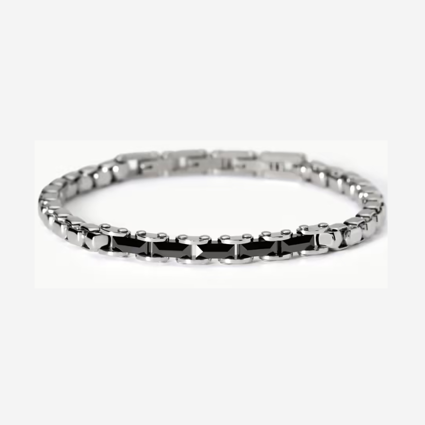 PULSEIRA 2JEWELS 'BLOCKCHAIN' AÇO PRATEADO '232597'