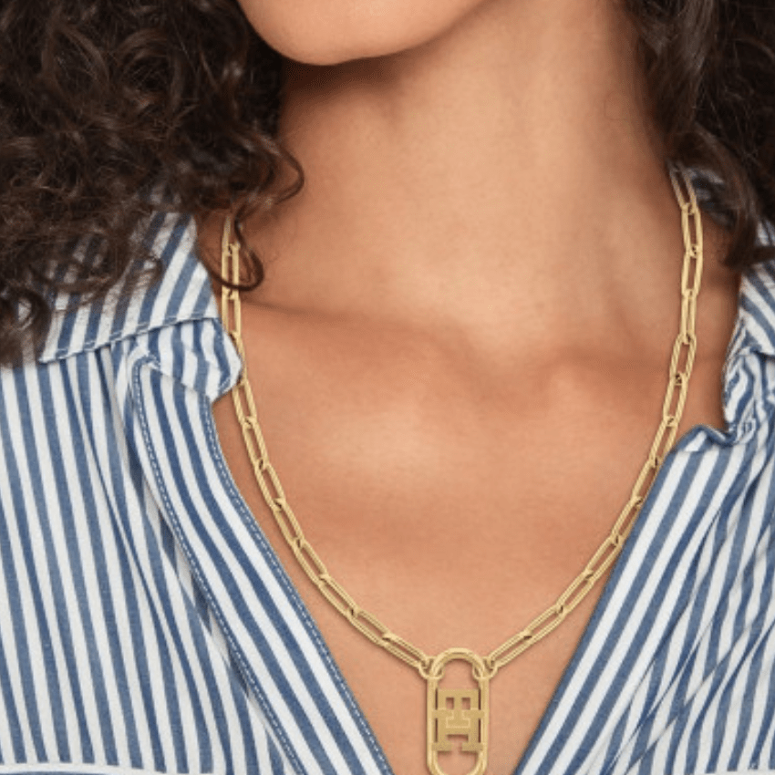 FIO TOMMY HILFIGER MONOGRAM AÇO DOURADO '2780723'