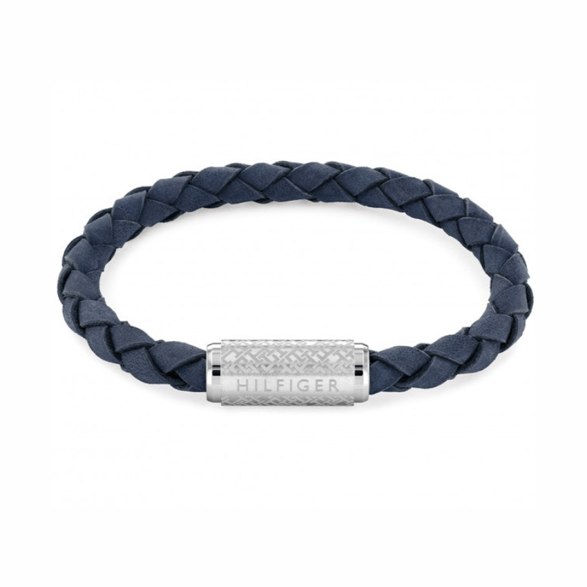 PULSEIRA TOMMY HILFIGER MAGNÉTICA AÇO E PELE AZUL '2790480'