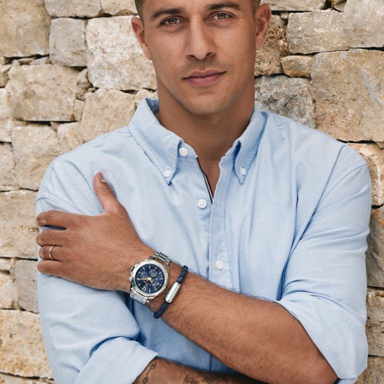 PULSEIRA TOMMY HILFIGER MAGNÉTICA AÇO E PELE AZUL '2790480'
