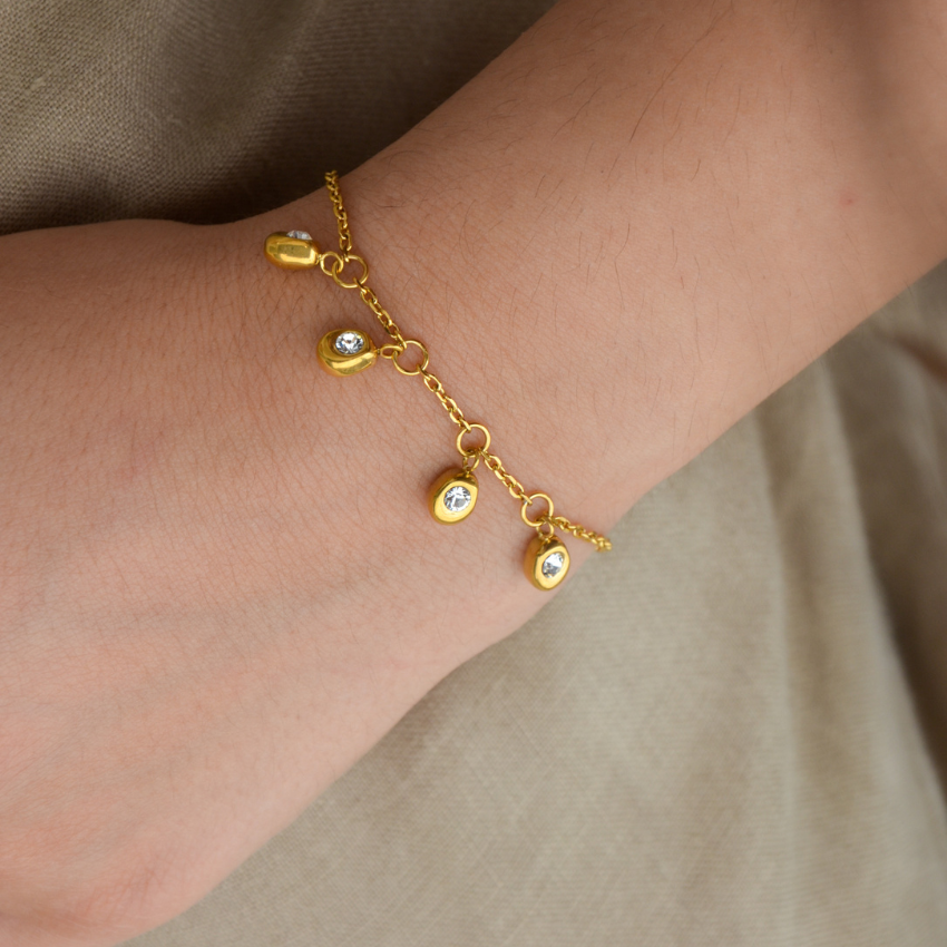 PULSEIRA GUESS 'PANAREA' AÇO DOURADO 'JUBB05186JWYGS'