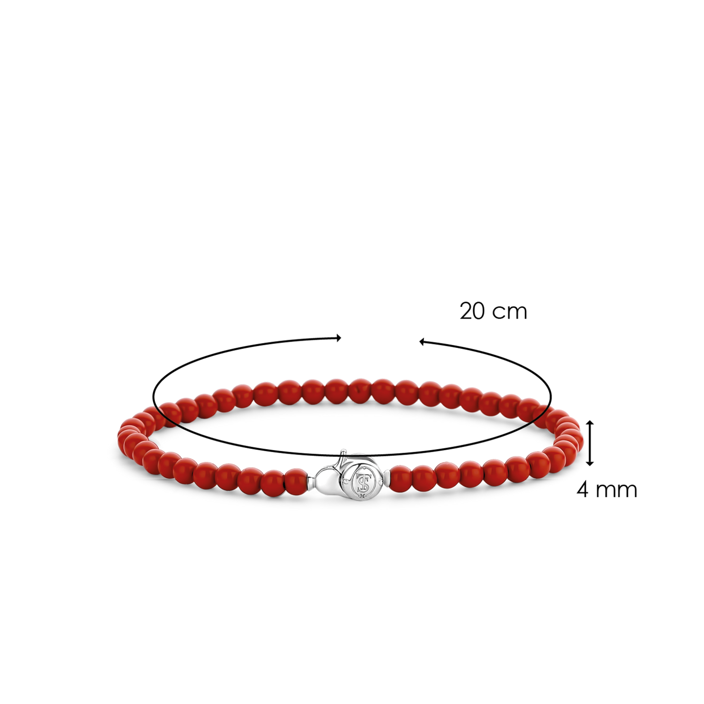 PULSEIRA PRATA 925 TI SENTO VERMELHA '2908CR'
