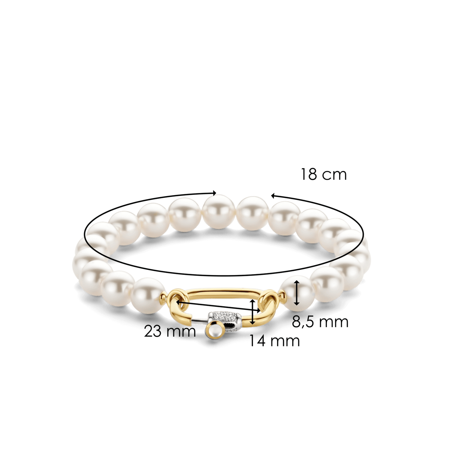 PULSEIRA PRATA 925 TI SENTO PÉROLAS '2961PW'