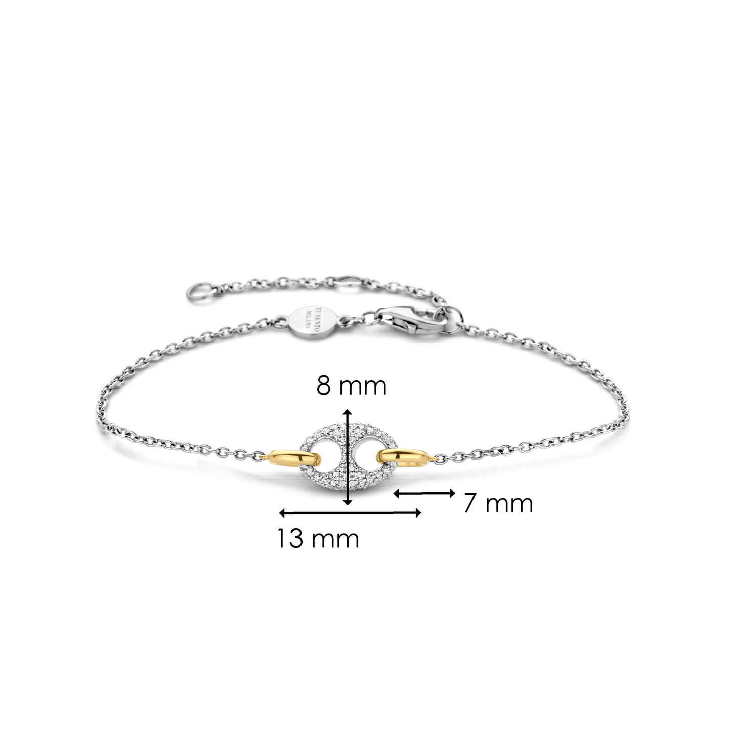 PULSEIRA PRATA 925 TI SENTO BICOLOR '2982ZY'
