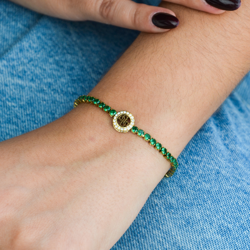 PULSEIRA GUESS 'PARADISE' AÇO DOURADO 'JUBB05142JWYGGNS'