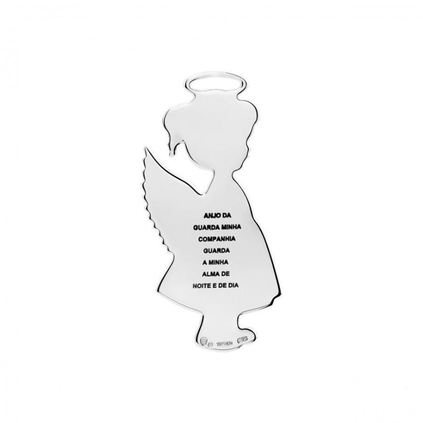 MEDALHA ANJO MENINA PRATA 925 TOPÁZIO '34-82020'