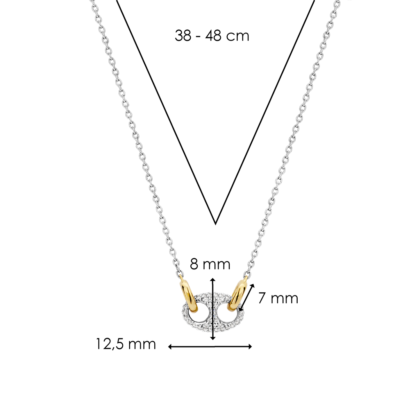 FIO TI SENTO PRATA 925 BICOLOR '3986ZY/42'