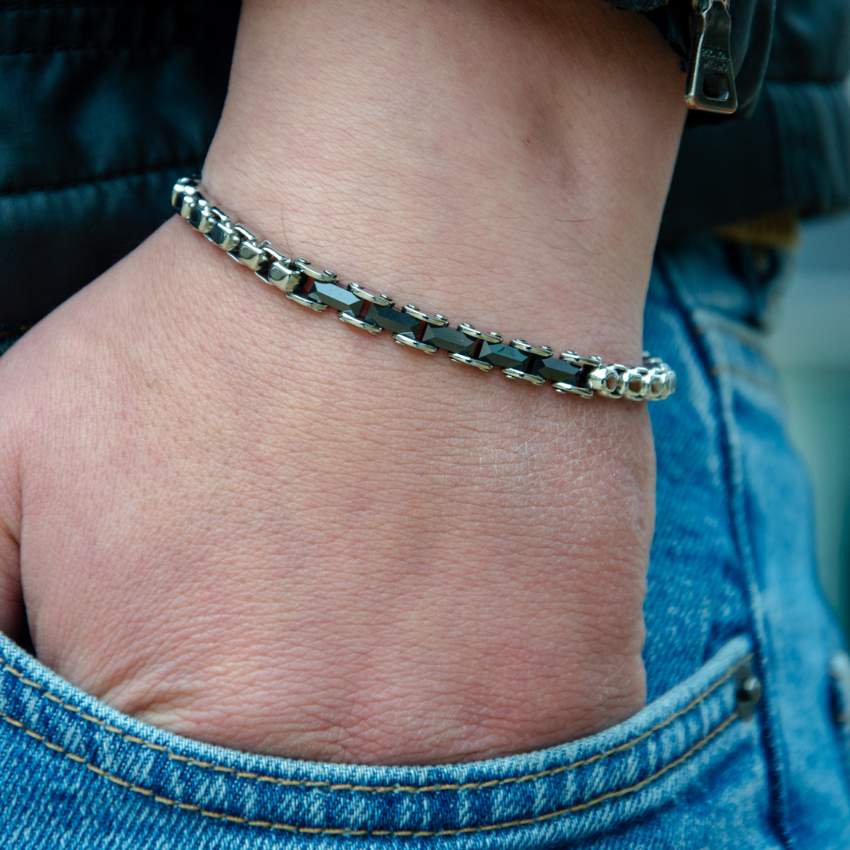PULSEIRA 2JEWELS 'BLOCKCHAIN' AÇO PRATEADO '232597'