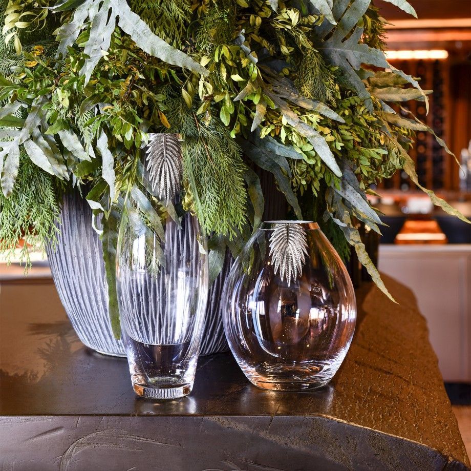 JARRA DE VIDRO TOPÁZIO 'PALM' PEQUENA '74-07505PQ'