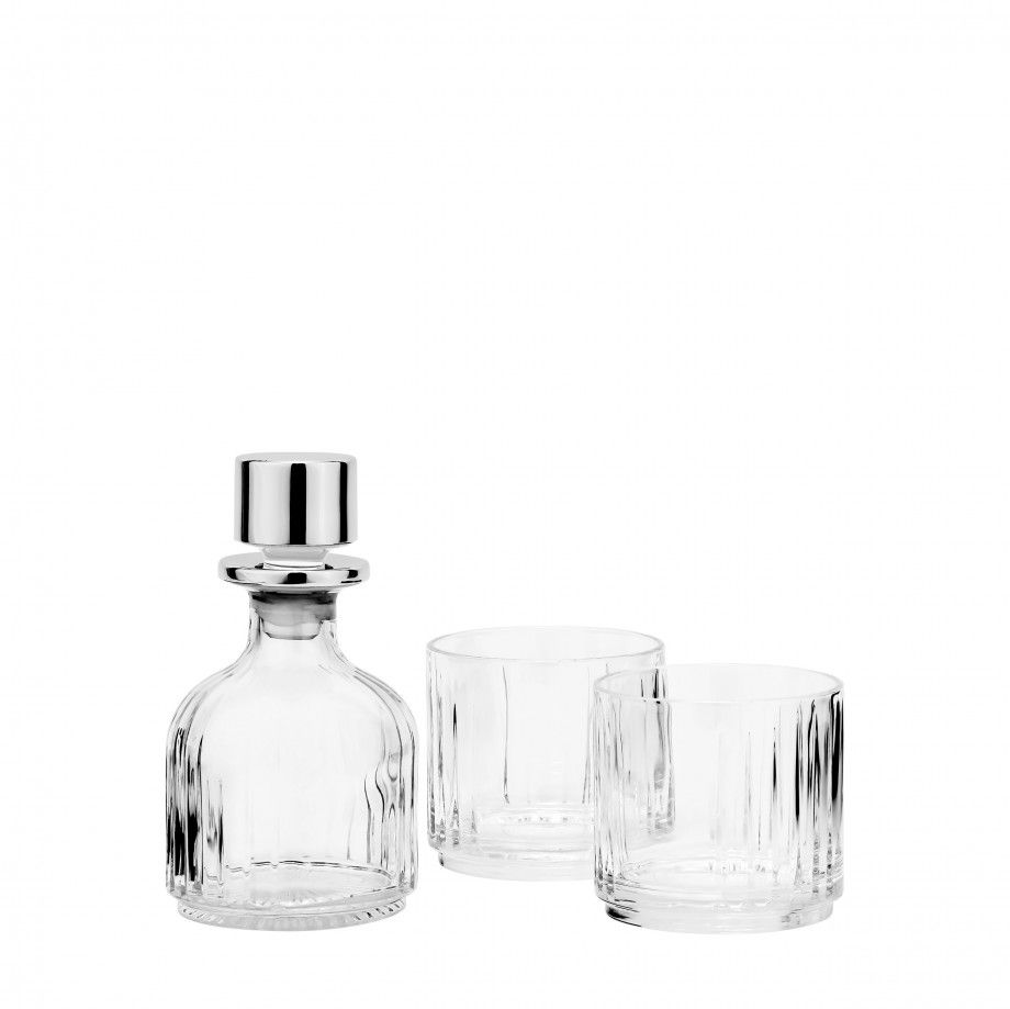 CONJUNTO DE BAR VIDRO TOPÁZIO 'DRINCAN' '74-07570'