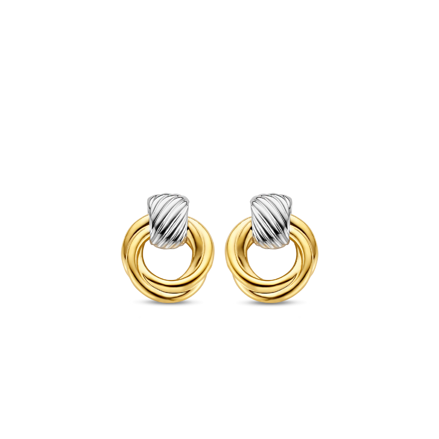BRINCOS TI SENTO PRATA 925 BICOLOR '7858SY'