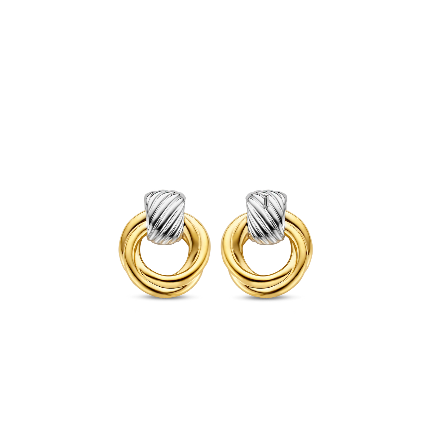 BRINCOS TI SENTO PRATA 925 BICOLOR '7858SY'