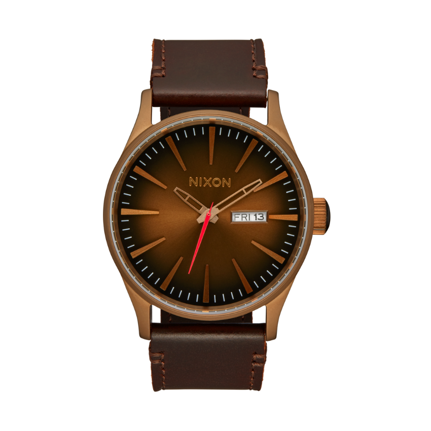 RELÓGIO NIXON SENTRY LEATHER BRONZE 'A105-5145'