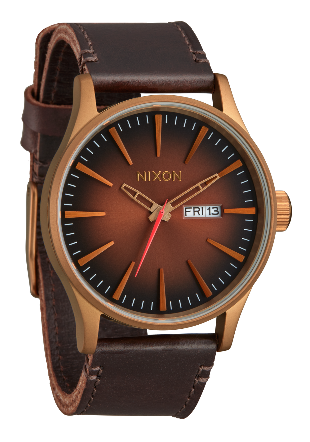 RELÓGIO NIXON SENTRY LEATHER BRONZE 'A105-5145'