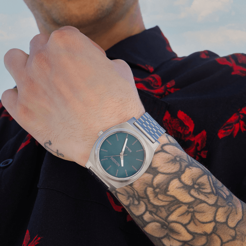 RELÓGIO NIXON TIME TELLER SOLAR PRATEADO 'A1369-5172'