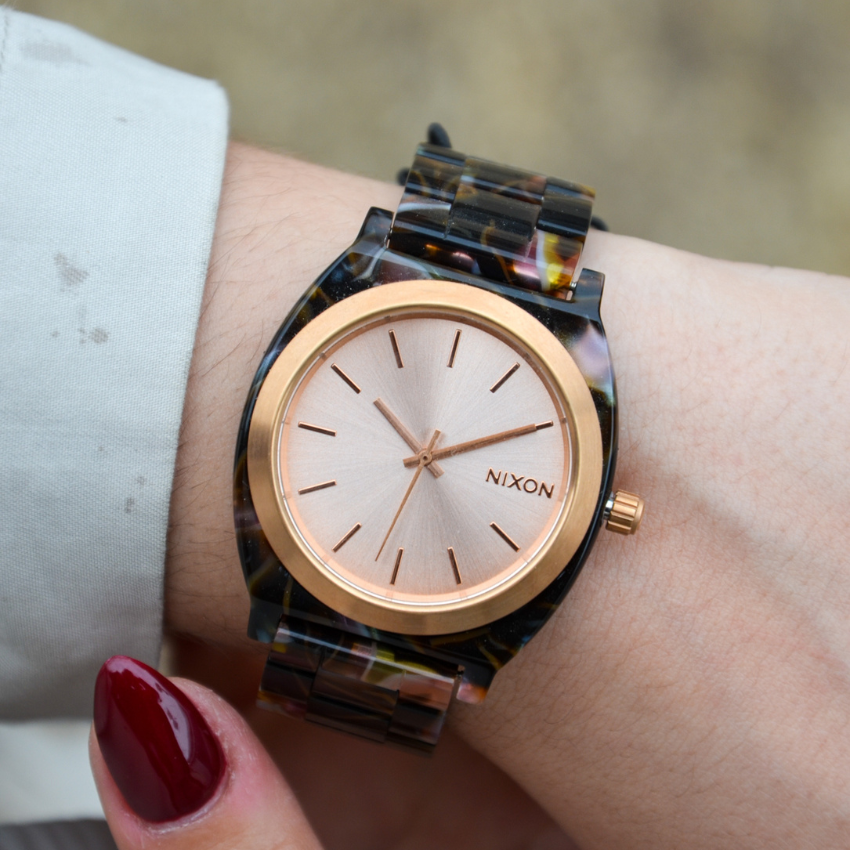 RELÓGIO NIXON TIME TELLER ACETATE TARTARUGA 'A327-3233'