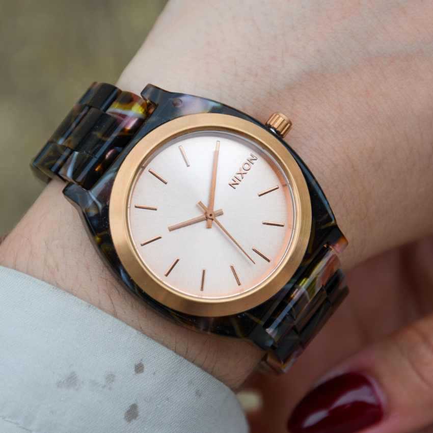 RELÓGIO NIXON TIME TELLER ACETATE TARTARUGA 'A327-3233'