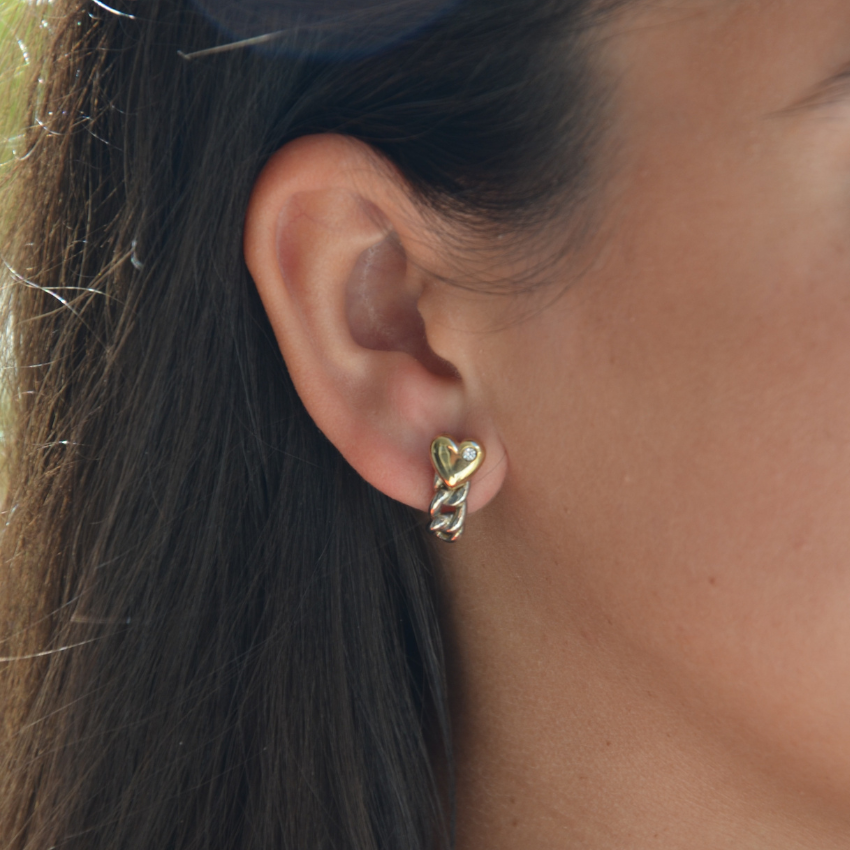 BRINCOS FRANCO VIEIRA PRATA E OURO 'A6045627K'