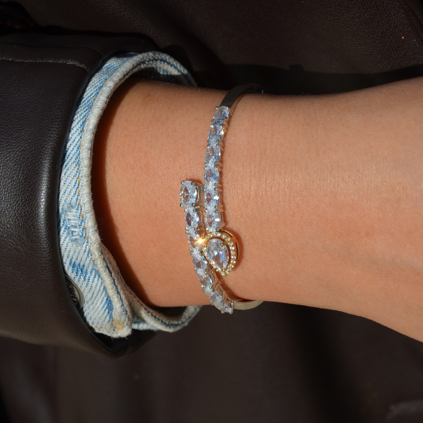 PULSEIRA FRANCO VIEIRA PRATA E OURO 'A9019327K'