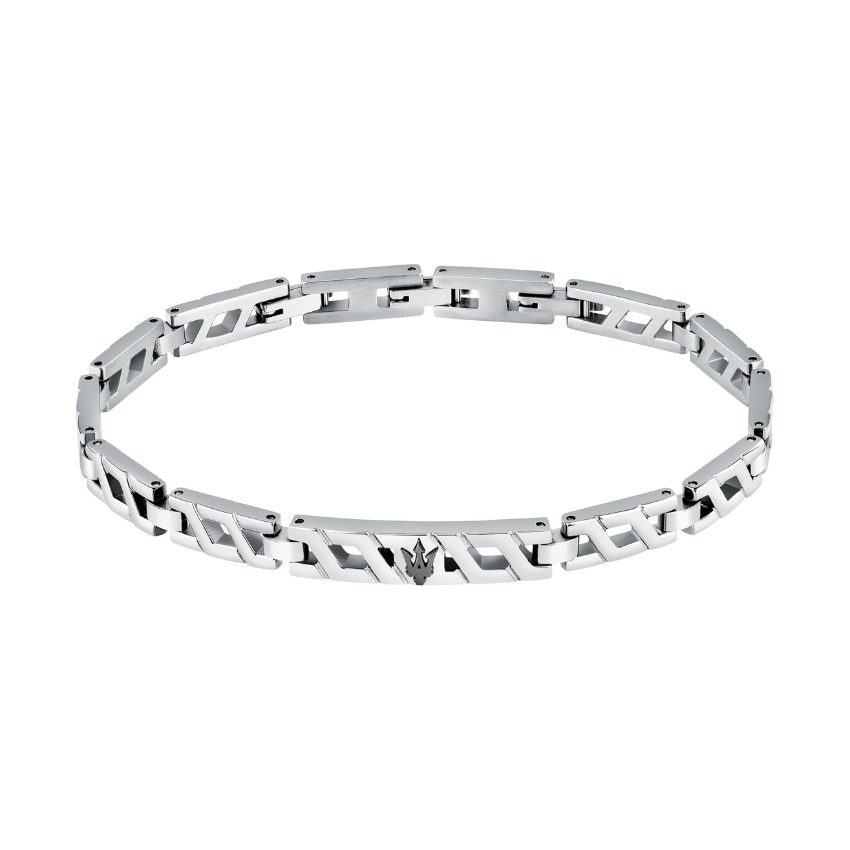 PULSEIRA MASERATI 'ICONIC' AÇO PRATEADO 'JM124AVD34'