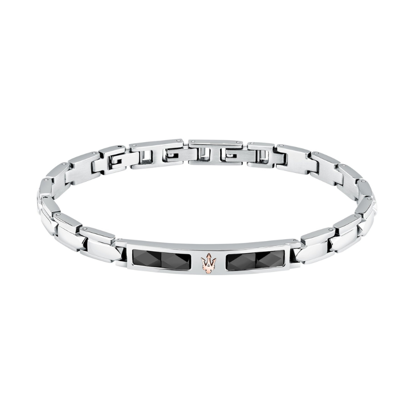 PULSEIRA MASERATI 'CERAMIC' AÇO PRATEADO 'JM224ATZ40'