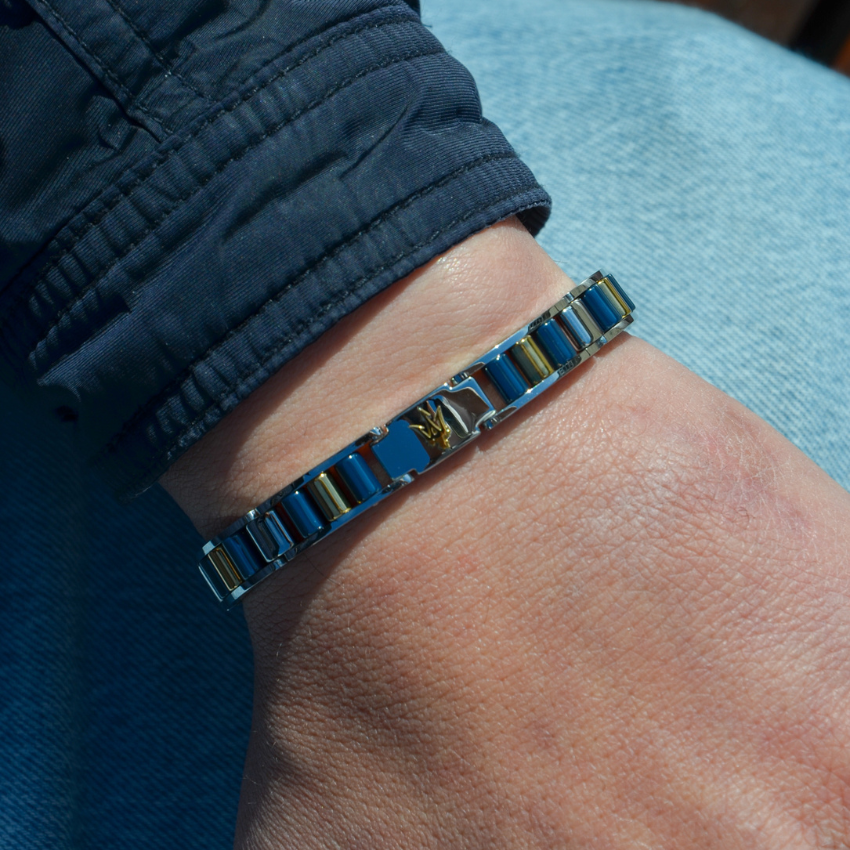 PULSEIRA MASERATI 'CERAMIC' AÇO E CERÂMICA 'JM225ATZ54'