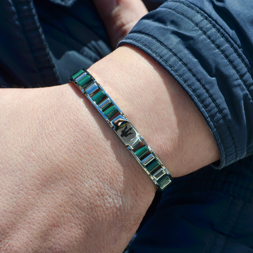 PULSEIRA MASERATI 'CERAMIC' AÇO E CERÂMICA 'JM225ATZ56'