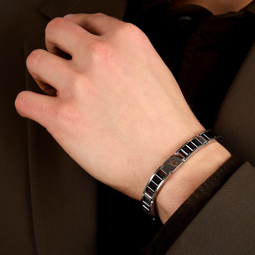 PULSEIRA MASERATI 'CERAMIC' AÇO E CERÂMICA 'JM225ATZ57'
