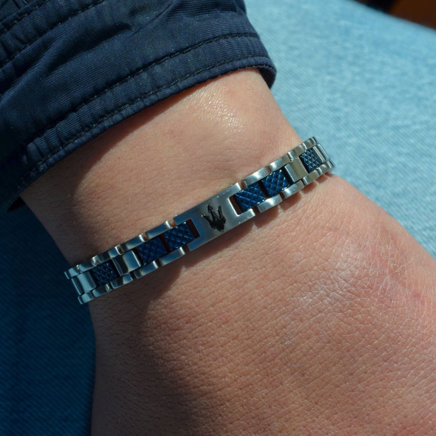 PULSEIRA MASERATI 'ICONIC' AÇO 'JM225AVD87'