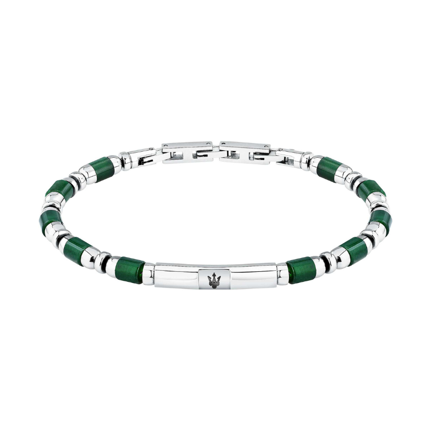 PULSEIRA MASERATI 'ICONIC' AÇO PRATEADO 'JM334AVD48'