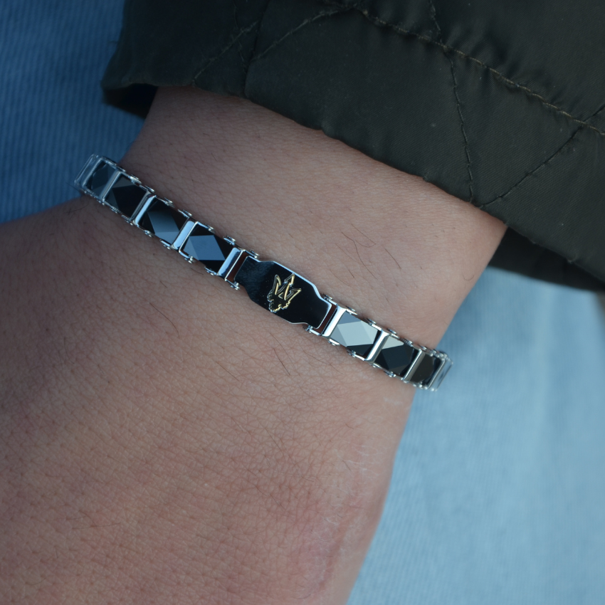 PULSEIRA MASERATI 'CERAMIC' AÇO E CERÂMICA 'JM424ATZ44'