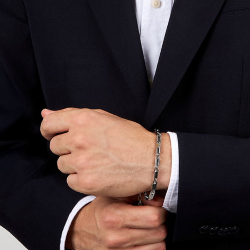 PULSEIRA MASERATI 'ICONIC' AÇO 'JM425AVD108'