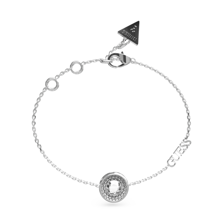 PULSEIRA GUESS UNIQUE SOLITAIRE AÇO PRATEADO 'JUBB03399JWRHS'