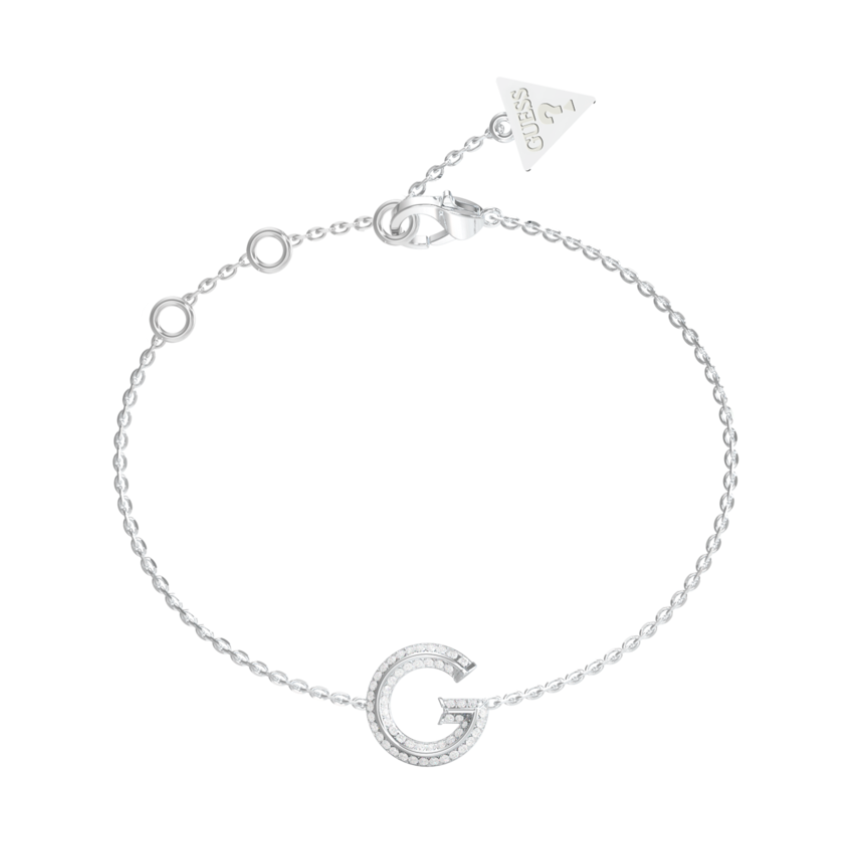 PULSEIRA GUESS 'G CRYSTAL' AÇO PRATEADO 'JUBB05442JWRHS'
