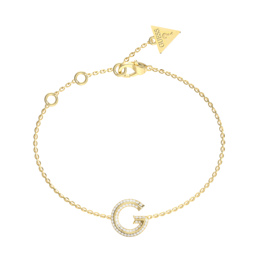 PULSEIRA GUESS 'G CRYSTAL' AÇO DOURADO 'JUBB05442JWYGS'