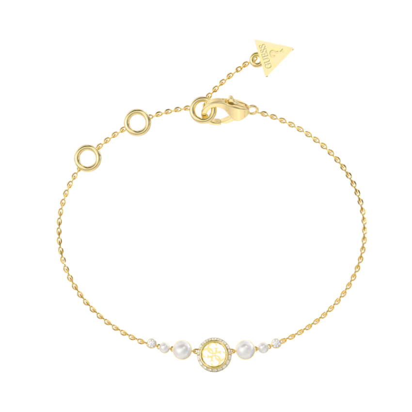 PULSEIRA GUESS 'TINY PEARLY' AÇO DOURADO 'JUBB05516JWYGS'