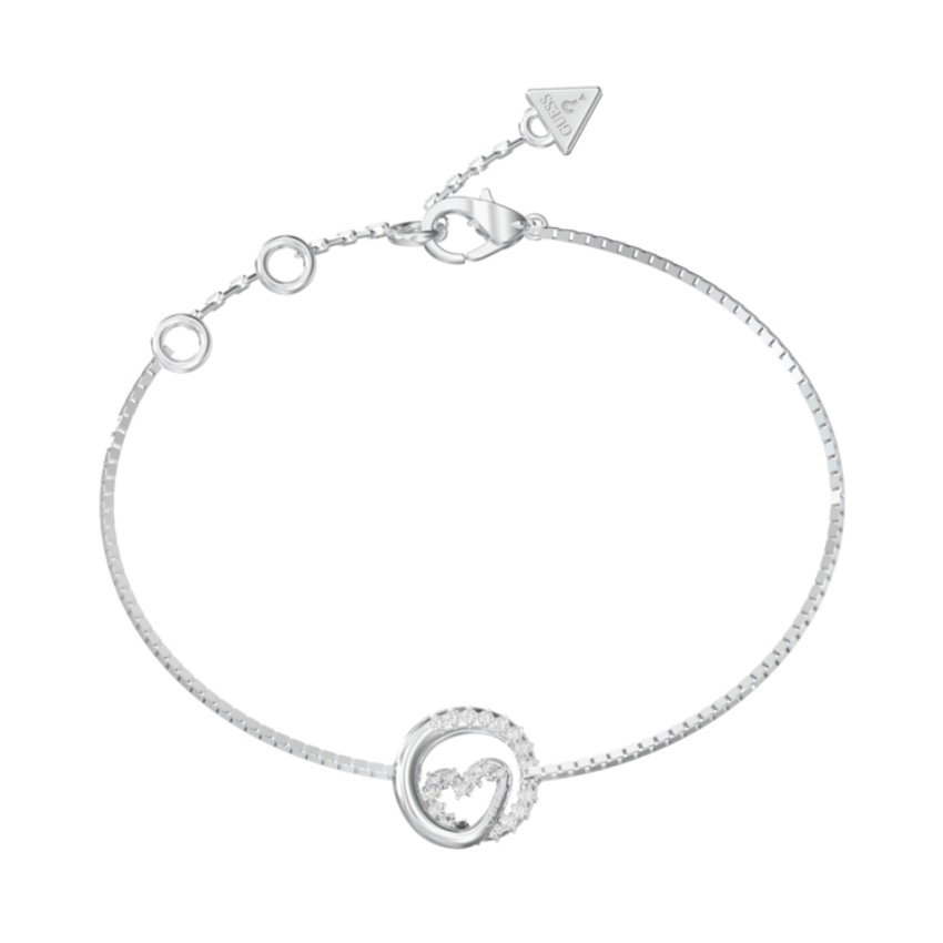 PULSEIRA GUESS 'ICONIQUE' AÇO PRATEADO 'JUBB05527JWRHS'