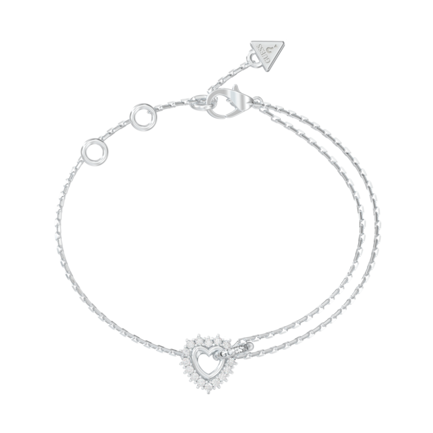 PULSEIRA GUESS 'ICONIQUE' AÇO PRATEADO 'JUBB05534JWRHS'