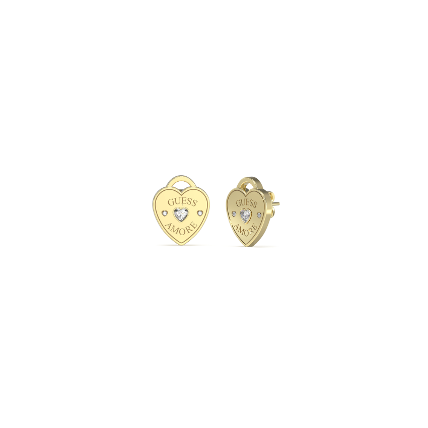 BRINCOS GUESS 'AMORE HEART' AÇO DOURADO 'JUBE05058JWYGT-U'