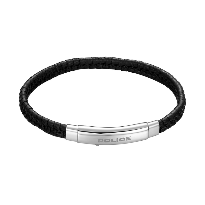 PULSEIRA POLICE INDI II AÇO E PELE 'PEAGB0009503'