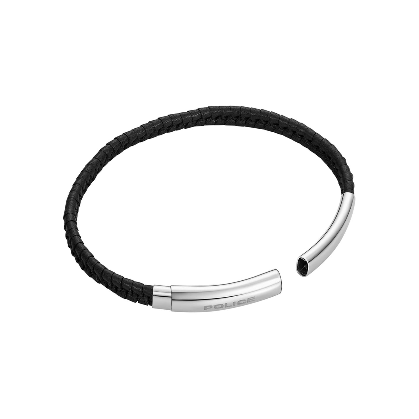 PULSEIRA POLICE INDI II AÇO E PELE 'PEAGB0009503'